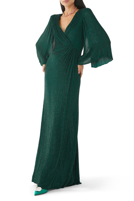 Luna Embellished Chiffon Gown